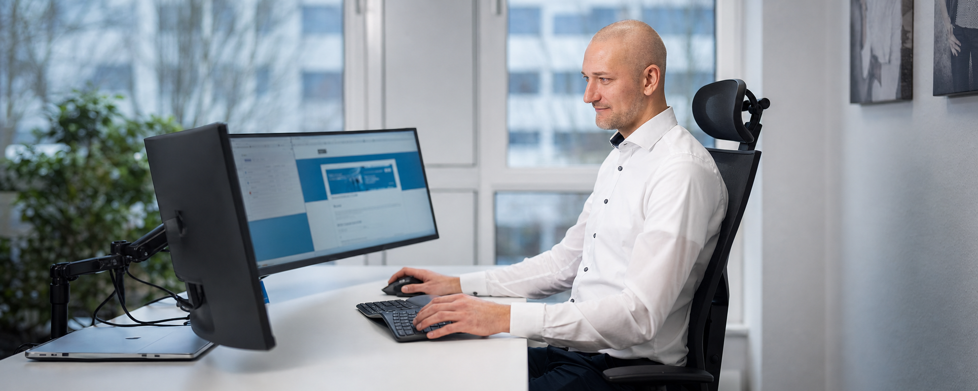 Pascal Bovenschen bei der konzentrierten technischen Arbeit